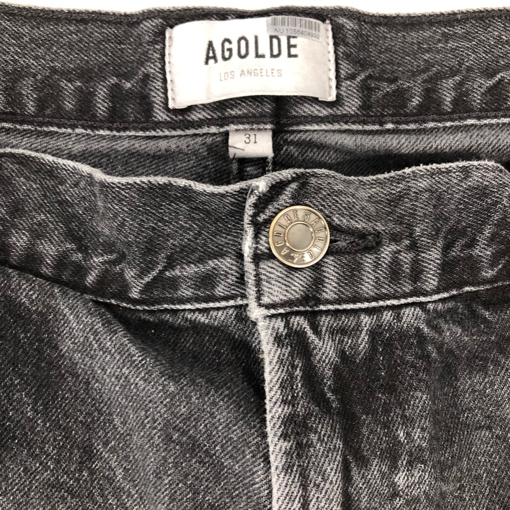 Agolde LA Jeans Women’s Size 31 Black Cargo Wide Leg High Rise - Picture 3 of 12